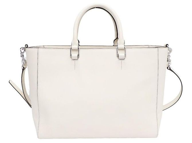 Tory Burch Borsa Tote e Borsa a Tracolla in Saffiano Bianco - vista 3