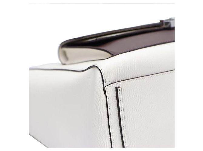 Tory Burch Borsa Tote e Borsa a Tracolla in Saffiano Bianco - vista 7
