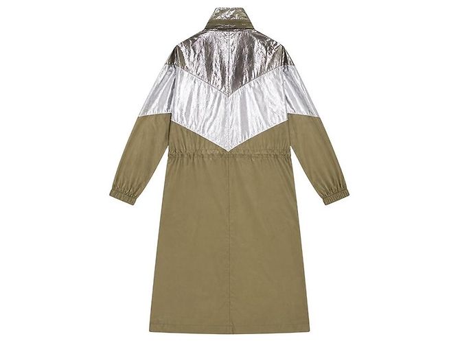 Isabel Marant Giacca a vento lunga bicolore Verde - vista 2