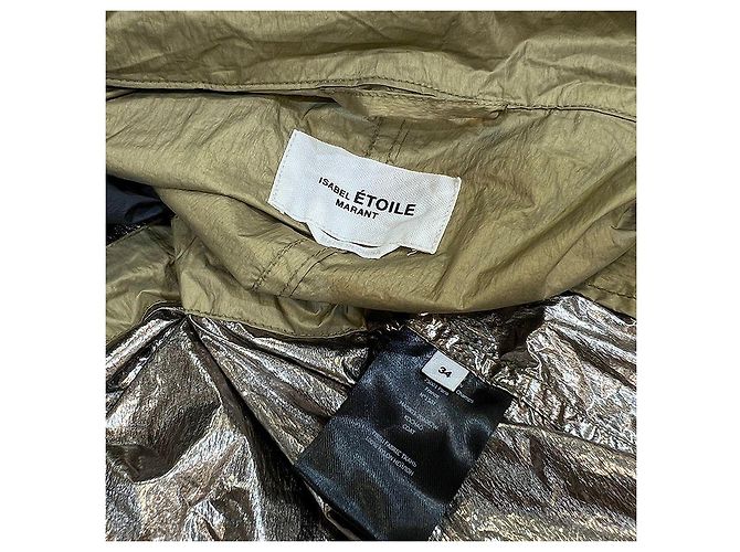 Isabel Marant Giacca a vento lunga bicolore Verde - vista 3