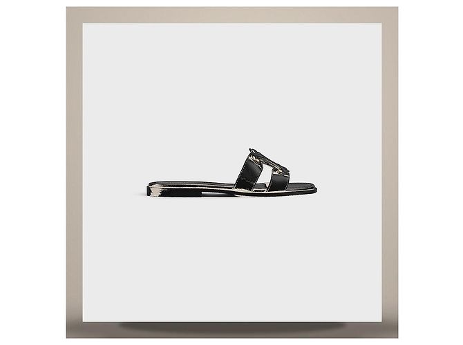 Céline Sandale Triomphe Mode en cuir de veau Black - vue 5
