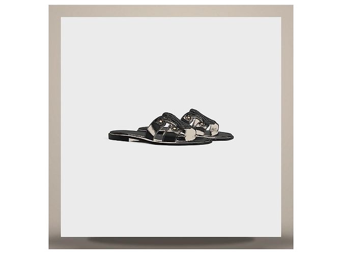 Céline Sandale Triomphe Mode en cuir de veau Black - vue 6