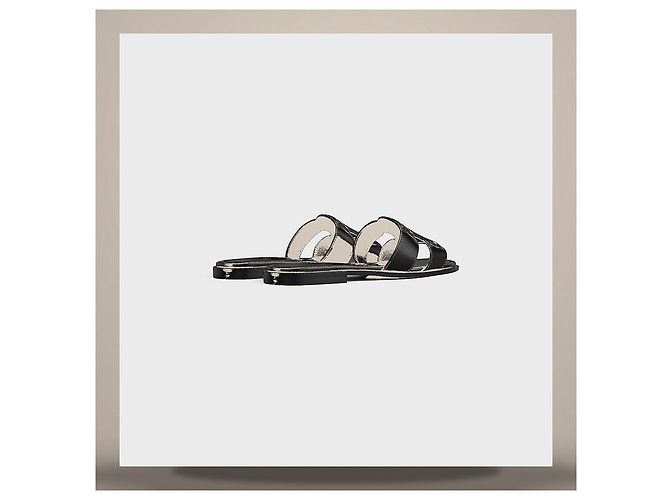 Céline Sandale Triomphe Mode en cuir de veau Black - vue 7