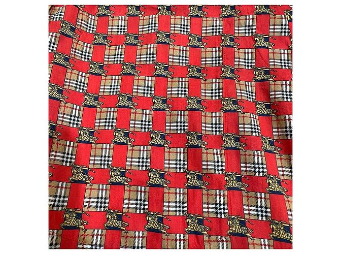 Burberry Vestido sin mangas a cuadros rojo coral Castaño - vista 5