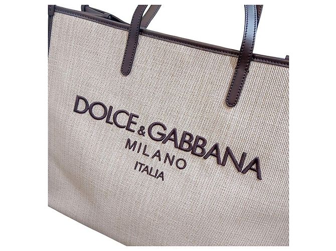Dolce & Gabbana Borsa a tracolla in tela Logo Marrone - vista 6