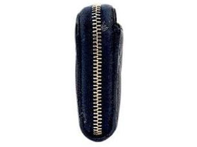 Chanel Zip-Kartenetui aus Kaviarleder in Navy Blau - Ansicht 2