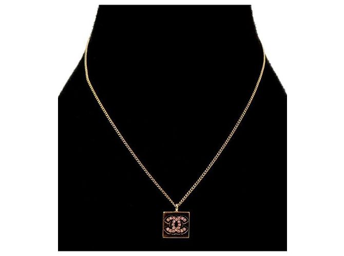 Chanel Collana Quadrata in Zircone Rosa - vista 5