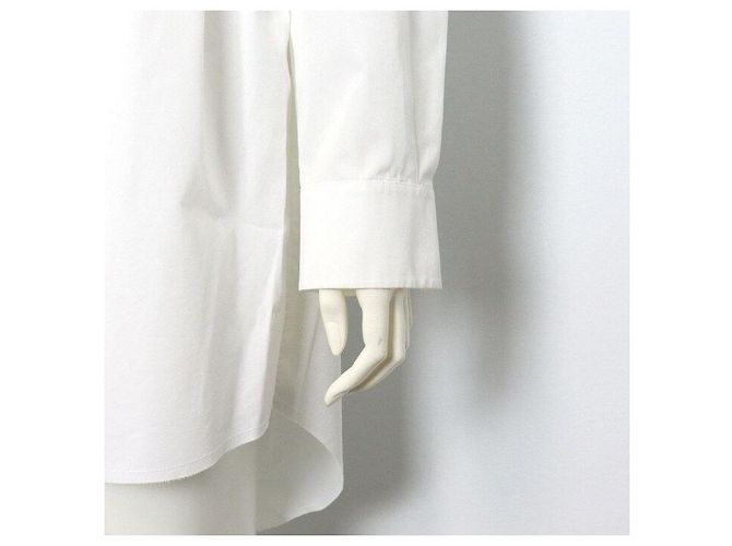 Miu Miu Vestido de popeline Initial Logo White - vista 3