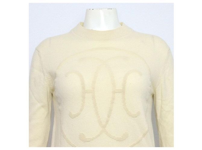 Hermès Beiges Strick-T-Shirt für Damen aus Kaschmir-Mischung - Ansicht 2