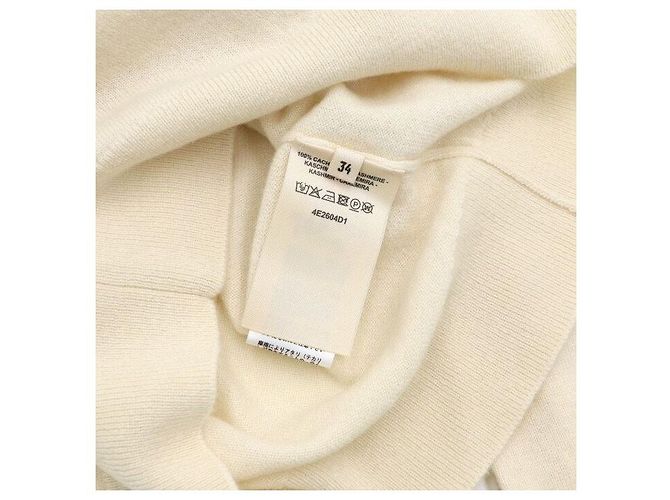 Hermès Beiges Strick-T-Shirt für Damen aus Kaschmir-Mischung - Ansicht 6