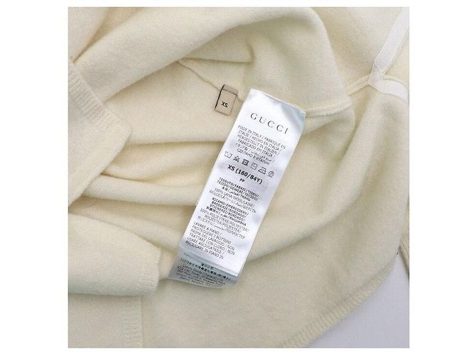 Gucci Langarm-Polo-T-Shirt mit Hasenstickerei Weiß - Ansicht 7