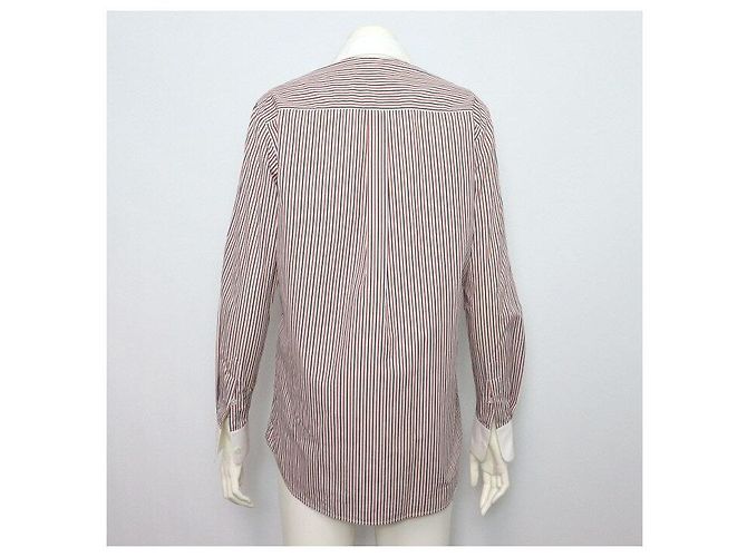 Céline Red Stripe Logo Embroidered Women's Shirt - view 4