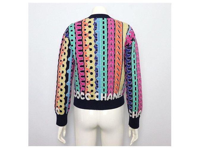 Chanel Cocoe Multi Logo Cardigan mit Stehkragen für Damen - Ansicht 4