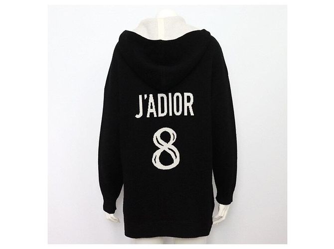 Dior Kapuzenpullover aus schwarzem Kaschmir Rare Signature für Damen - Ansicht 4