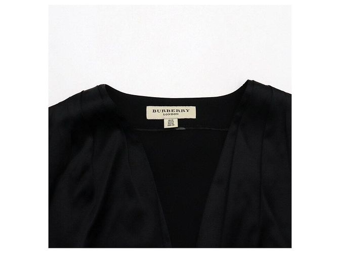 Burberry Abito in seta satinata nera da donna - vista 5