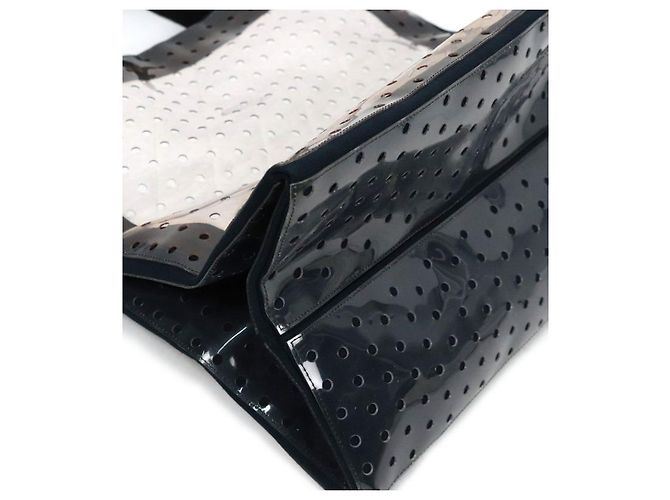 Chanel PVC Black White Perforated Tote Bag - view 6
