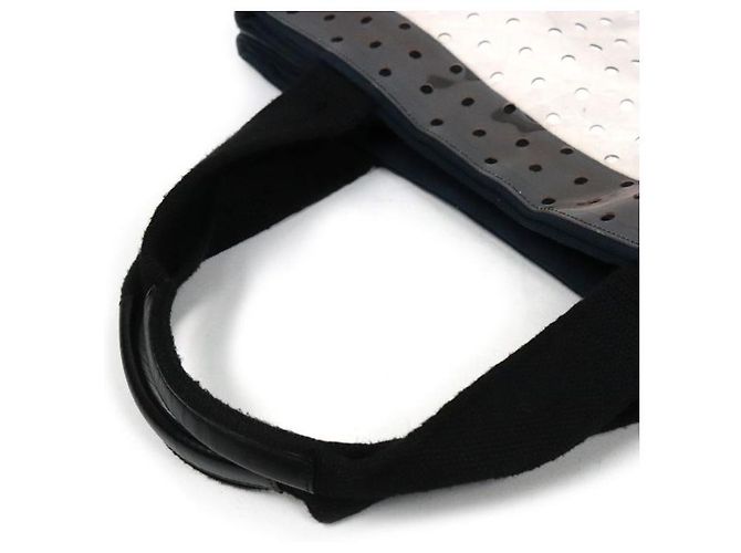 Chanel PVC Black White Perforated Tote Bag - view 7