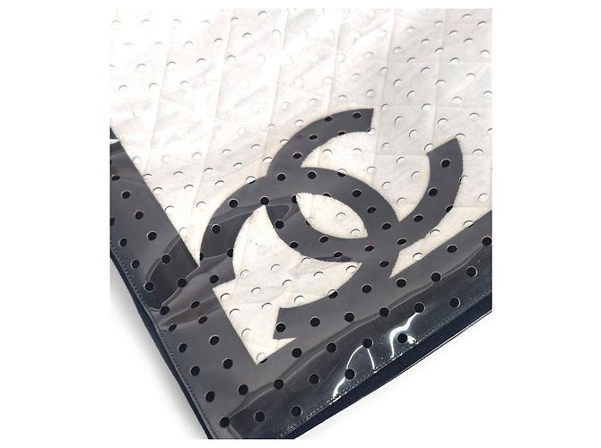 Chanel PVC Black White Perforated Tote Bag - view 8