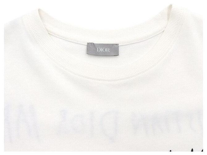 Dior Weißes Kurzarm-T-Shirt mit besticktem Logo - Ansicht 5