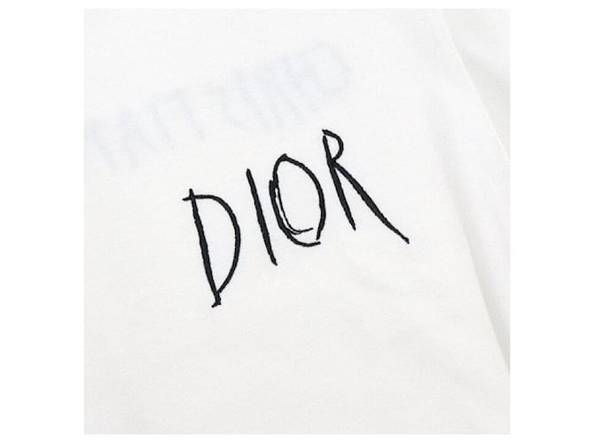 Dior Weißes Kurzarm-T-Shirt mit besticktem Logo - Ansicht 6