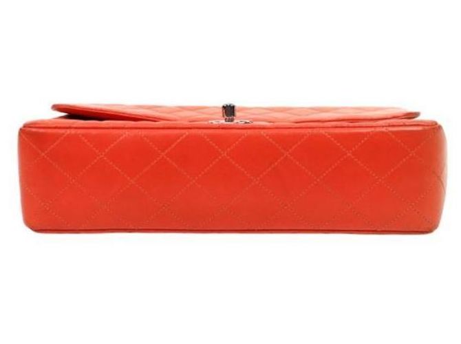 Chanel Gesteppte Top-Handle Tote Bag aus Lammleder in Orange - Ansicht 4