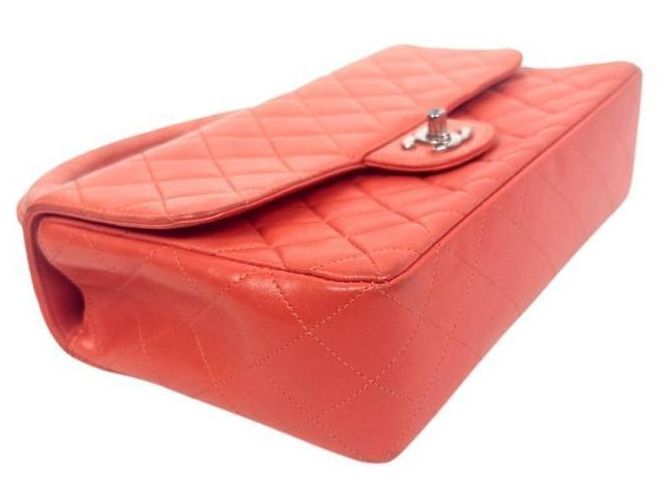 Chanel Gesteppte Top-Handle Tote Bag aus Lammleder in Orange - Ansicht 5