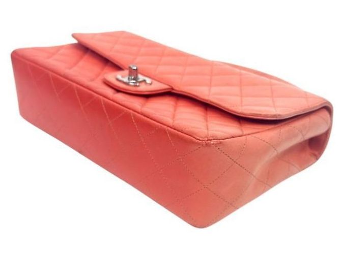 Chanel Gesteppte Top-Handle Tote Bag aus Lammleder in Orange - Ansicht 6