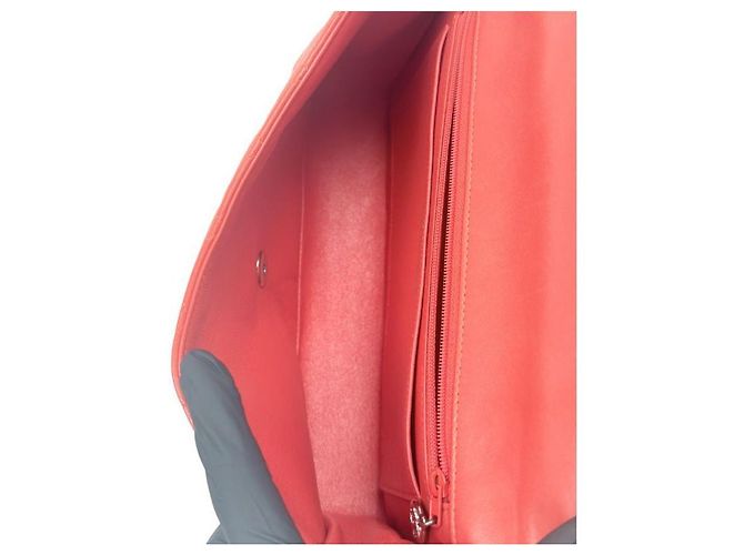 Chanel Gesteppte Top-Handle Tote Bag aus Lammleder in Orange - Ansicht 9