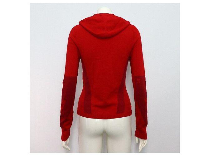 Chanel Red Cocoonage Hoodie Pullover Half-Zip Strickpullover für Damen Saison - Ansicht 4