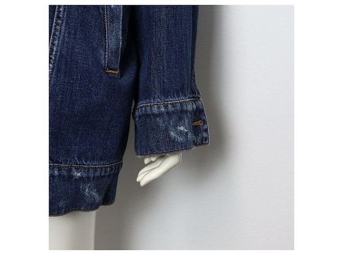 Dolce & Gabbana Chaqueta de denim de algodón azul con cristales para mujer - vista 3