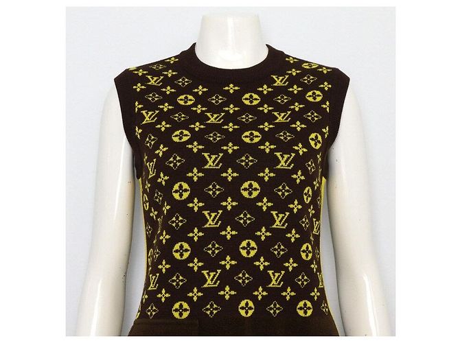 Louis Vuitton Strickkleid für Damen mit Monogramm-Grafik Mehrfarben - Ansicht 2