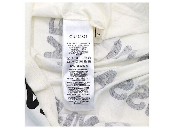 Gucci Camiseta de manga corta para mujer de algodón blanco con estampado de gato - vista 8
