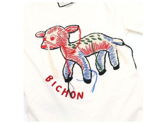 Gucci BICHON Besticktes Damen T-Shirt mit kurzen Ärmeln - Ansicht 6