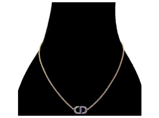 Dior Petit CD Halskette Blau-Gold - Ansicht 5