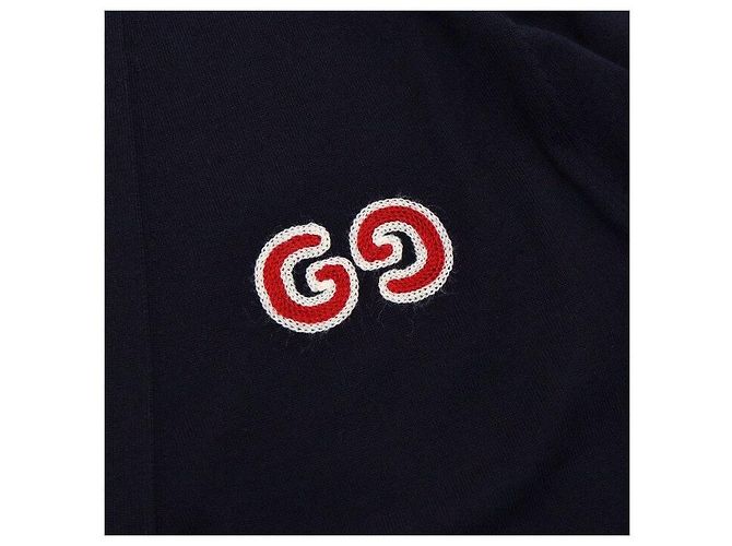 Gucci Wollcardigan für Herren mit GG-Patch Blau - Ansicht 6