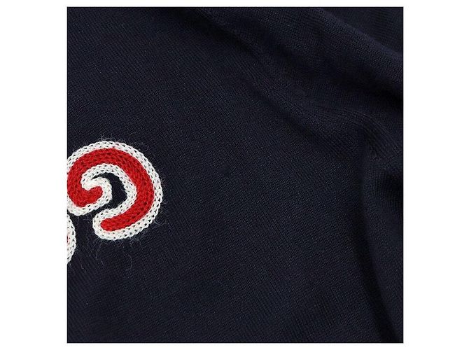 Gucci Wollcardigan für Herren mit GG-Patch Blau - Ansicht 7