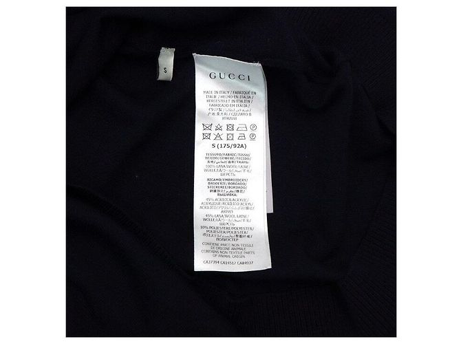 Gucci Wollcardigan für Herren mit GG-Patch Blau - Ansicht 8