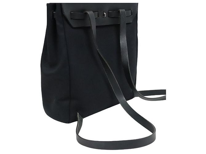 Hermès Mochila cuadrada negra con estampado H Negro - vista 6