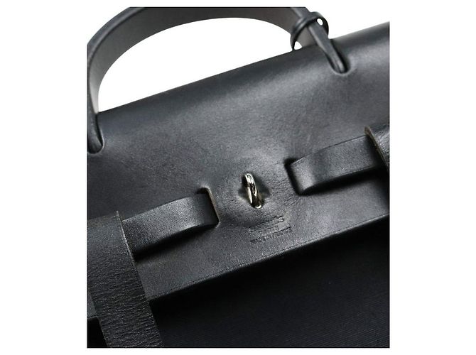 Hermès Mochila cuadrada negra con estampado H Negro - vista 9