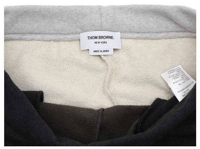 Thom Browne Black Cotton Loopback Colorblock Men's Sweatpants - view 5