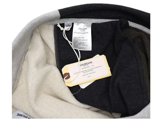 Thom Browne Black Cotton Loopback Colorblock Men's Sweatpants - view 6