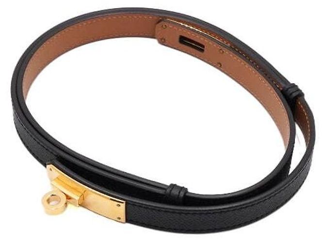 Hermès Kelly Abalone Gold Gürtel für Damen Schwarz - Ansicht 4