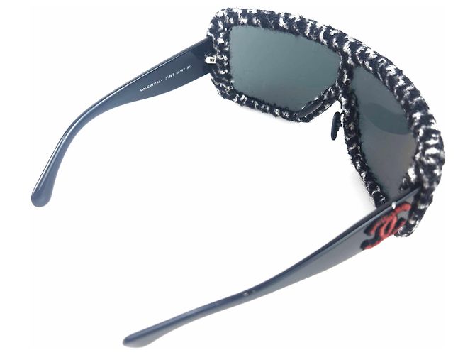 Chanel Gafas de sol CC Tweed Castaño - vista 3