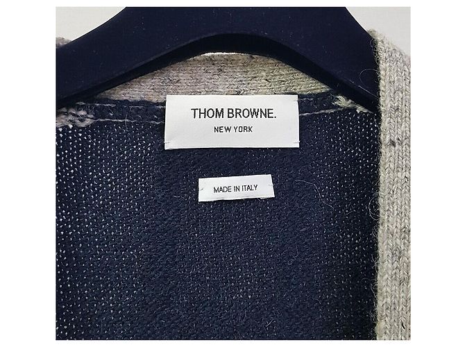 Thom Browne Bar Mohair Oversized V-Ausschnitt Cardigan für Damen - Ansicht 10