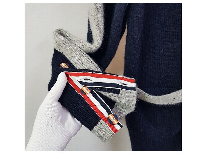 Thom Browne Bar Mohair Oversized V-Ausschnitt Cardigan für Damen - Ansicht 4