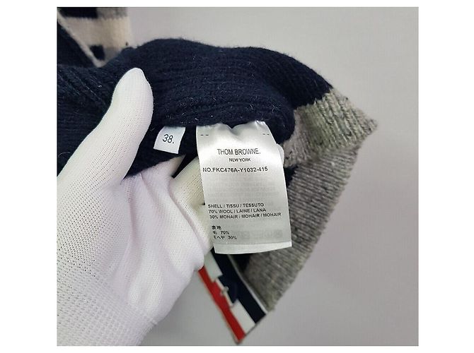 Thom Browne Bar Mohair Oversized V-Ausschnitt Cardigan für Damen - Ansicht 8