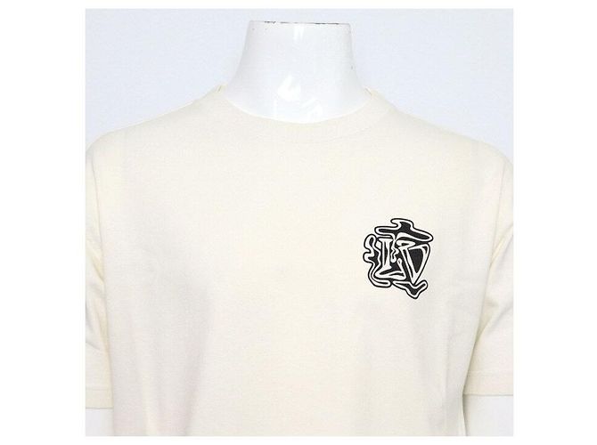 Louis Vuitton T-shirt de manga curta para homem em algodão com estampado Smoke - vista 2