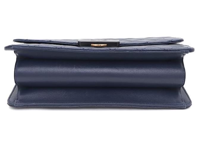 Chanel Borsa a tracolla con patta e catena Large Blu - vista 7