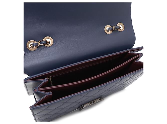 Chanel Borsa a tracolla con patta e catena Large Blu - vista 9