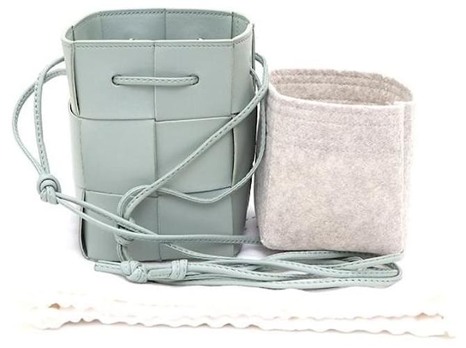 Bottega Veneta Mini Borsa a Secchiello da Spalla Verde - vista 8